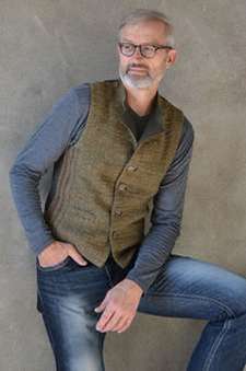 herren weste davide gruenbraun