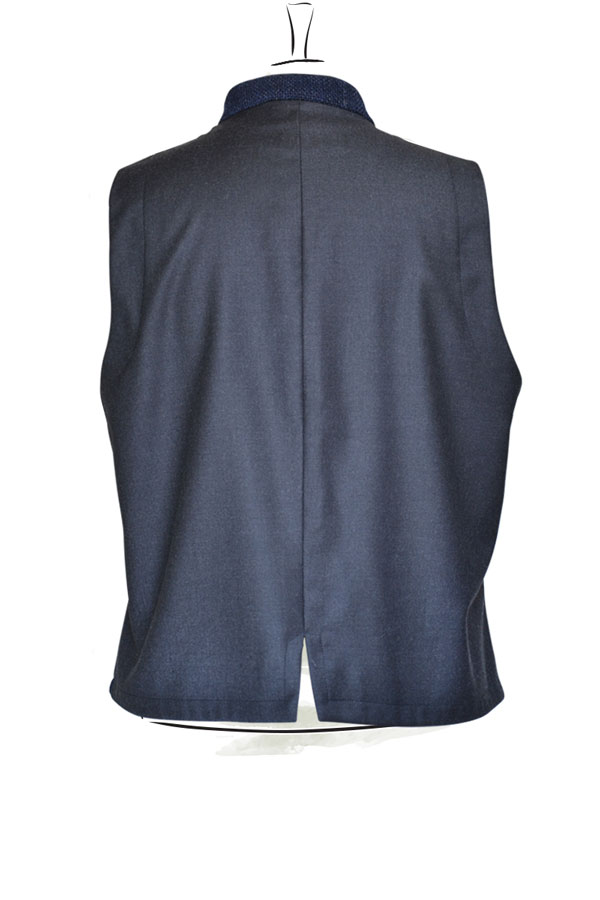 Weste Luca Wolle/Flanell Detail 01