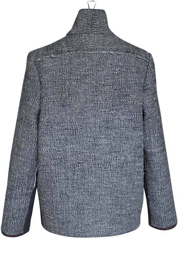 Solide Herren Reißverschluss-Jacke Camillo aus Wolle / Stoff  Detail 02