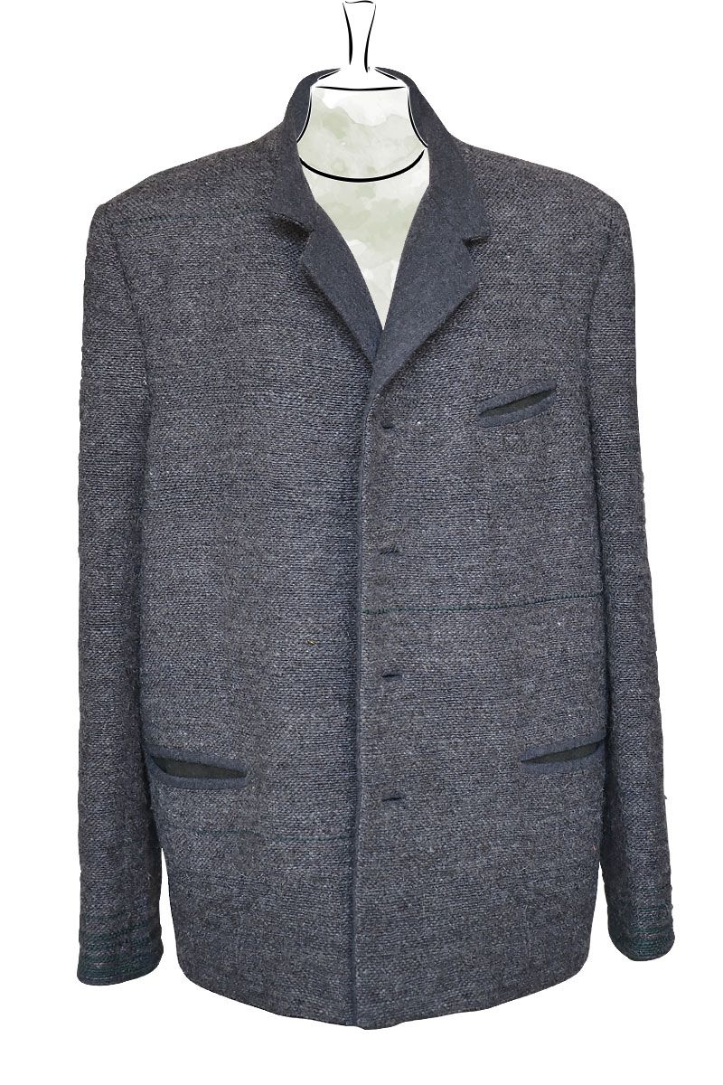 Trachtenjacke Lorenzo, grau // Front