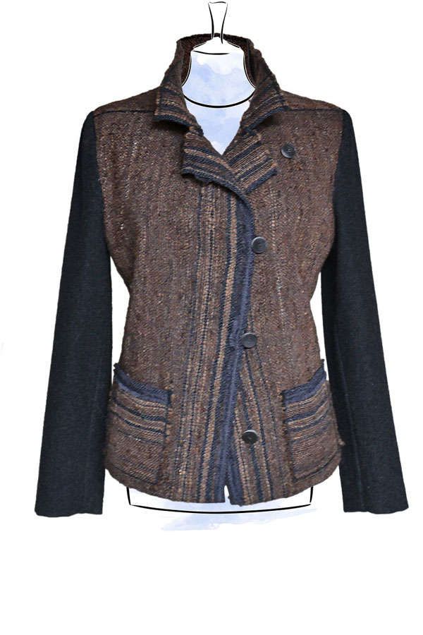 Kurze Jacke Carlotta im Patchwork-Stil // Front